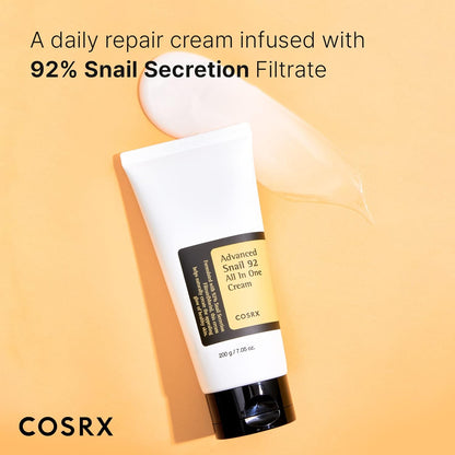 Snail Mucin 92% Moisturizer – 7.05 Fl Oz | Daily Repair Face Gel Cream for Dry & Sensitive Skin | Paraben-Free, Sulfate-Free, Phthalate-Free | Korean Skincare