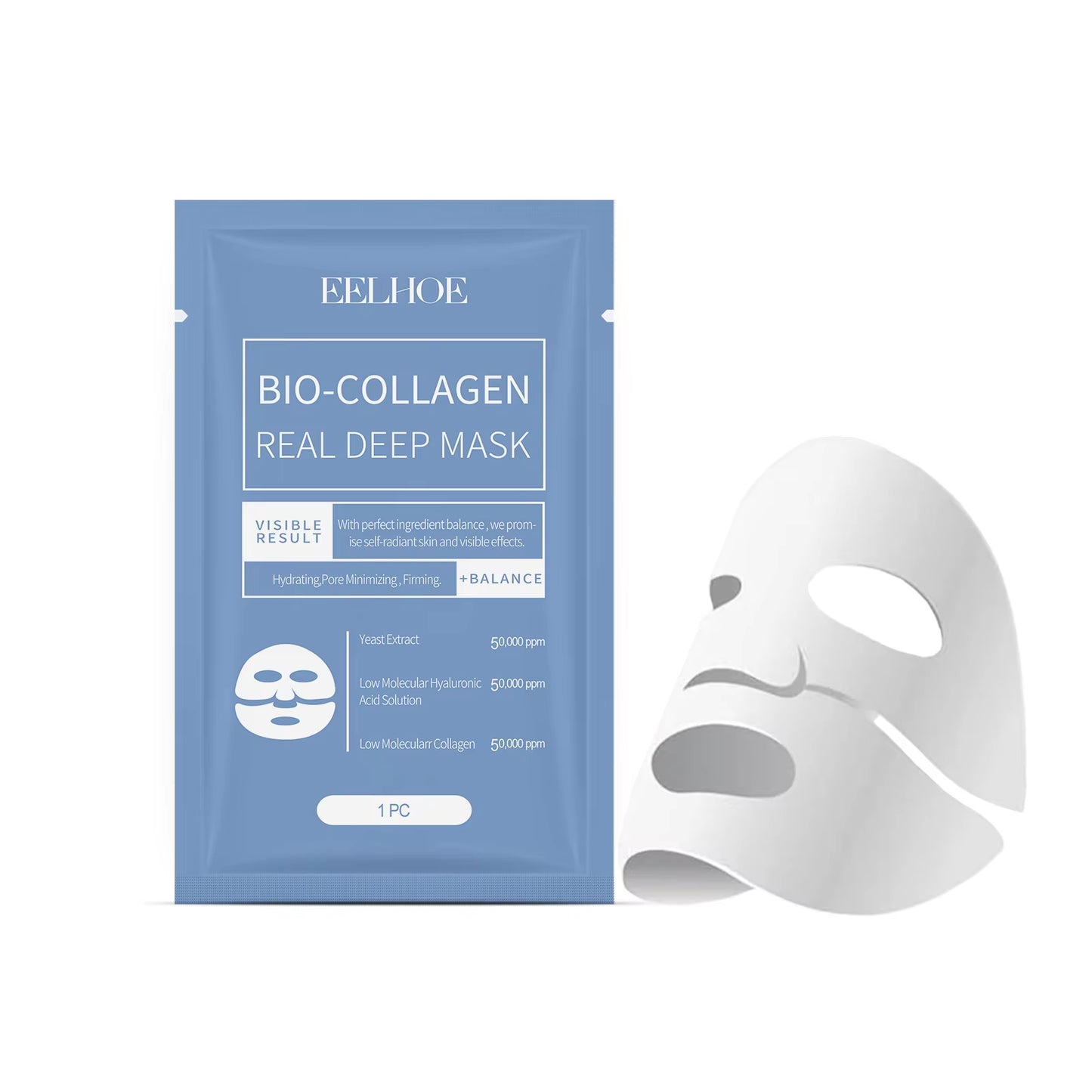 Bio Collagen Face Mask - Brightening, Firming, & Pore-Shrinking Moisturizer for Skin Barrier Repair